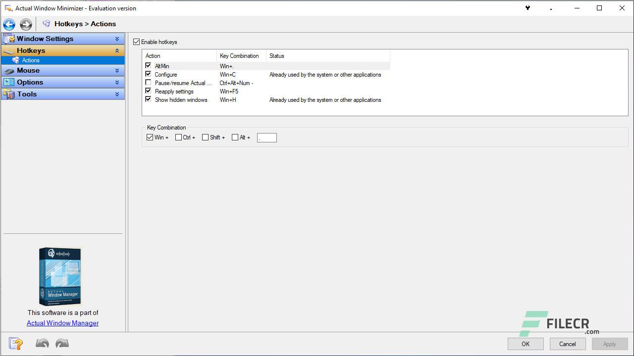 Actual Window Minimizer 8.15 Free Download - FileCR