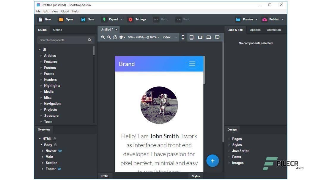 Bootstrap Studio Professional 2