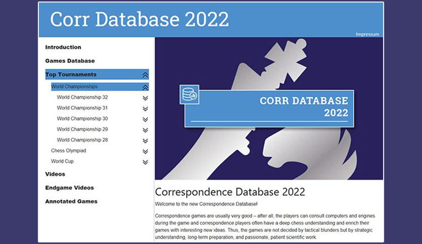 Corr. (Correspondence ) Database 2024 Chess Database Software Program