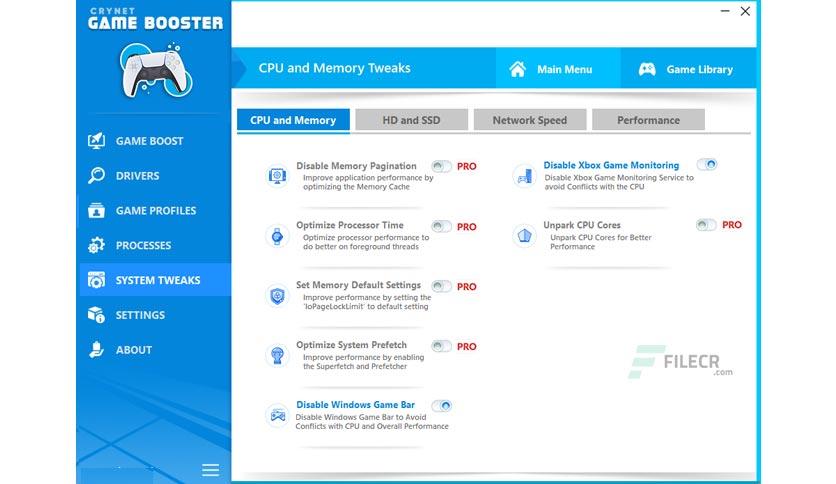 Crynet Game Booster 1.0.0.0 Free Download - FileCR