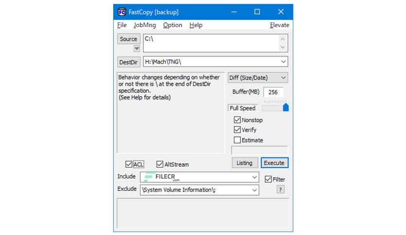FastCopy 5.11.2 Free Download - FileCR
