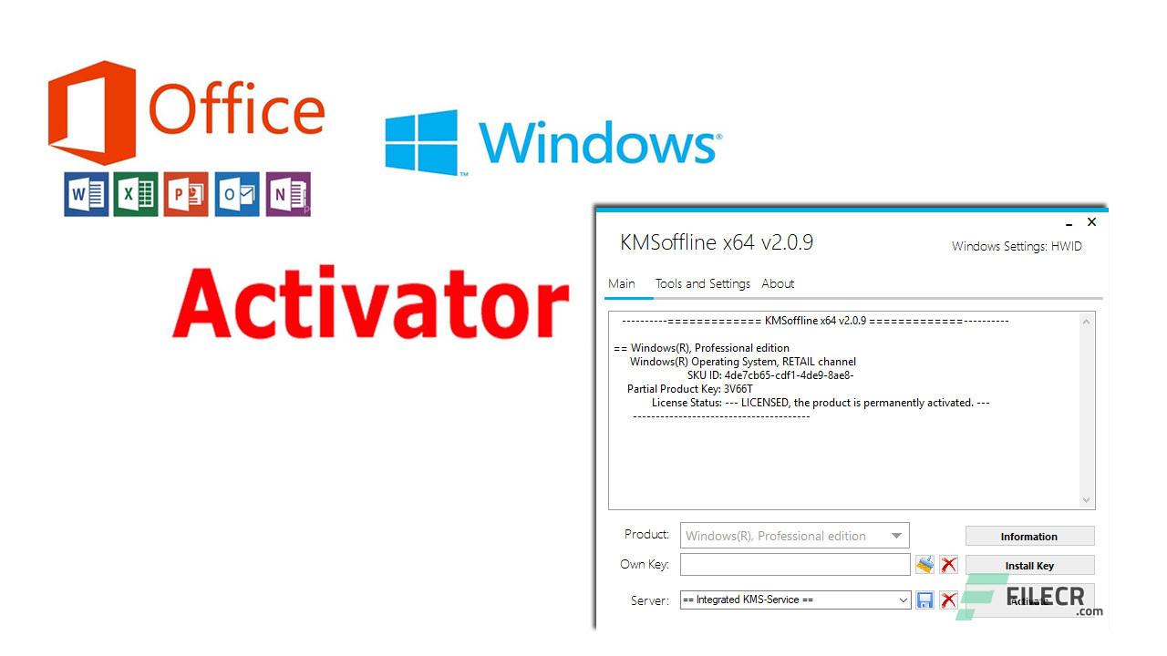 KMSOffline 2.3.6 Latest Version Free Download - FileCR