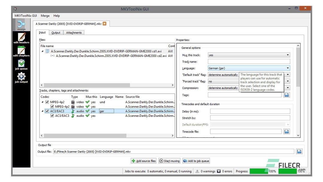 MKVToolNix 92.0.0 Free Download - FileCR