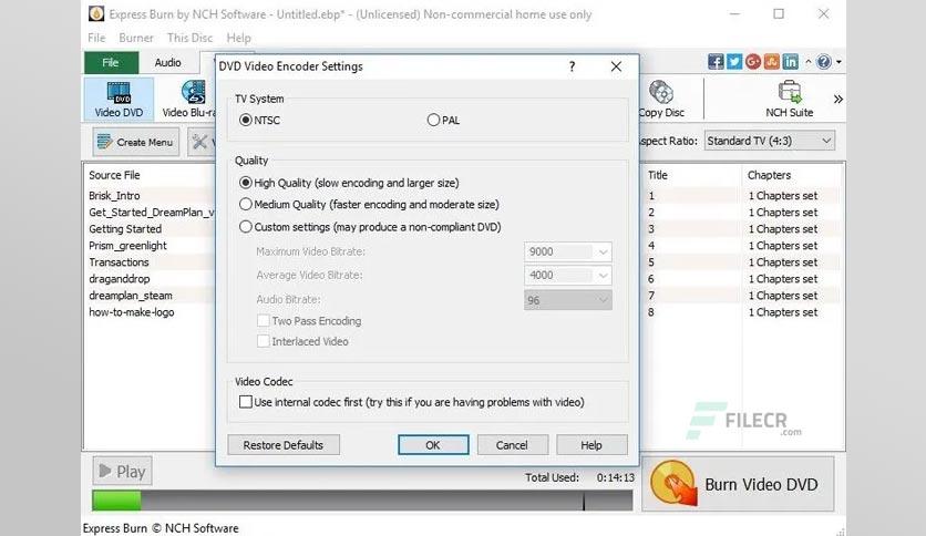 NCH Express Burn Plus  Free Download - FileCR
