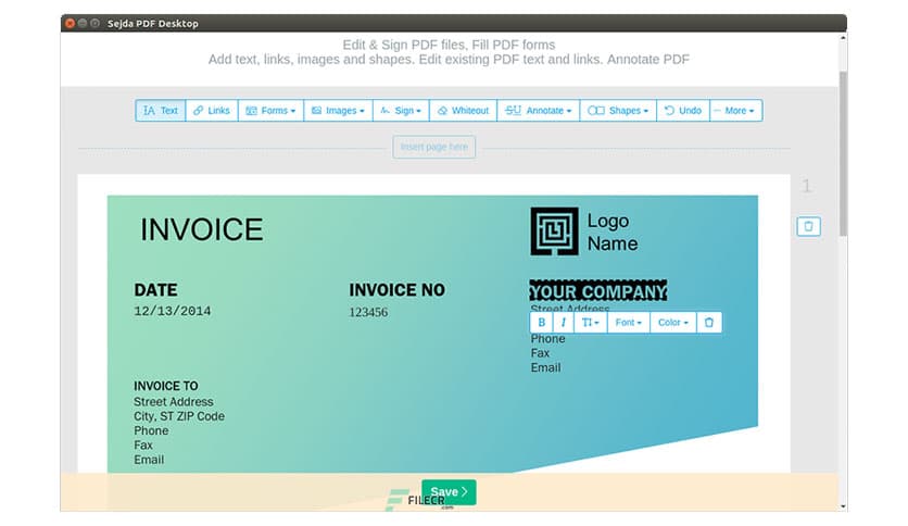 SEJDA PDF DESKTOP PRO PORTABLE visual data 5