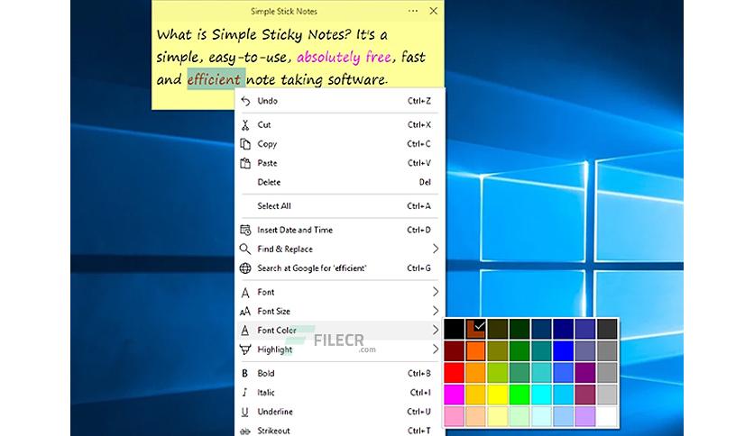 Windows: Create partially/fully transparent sticky notes on