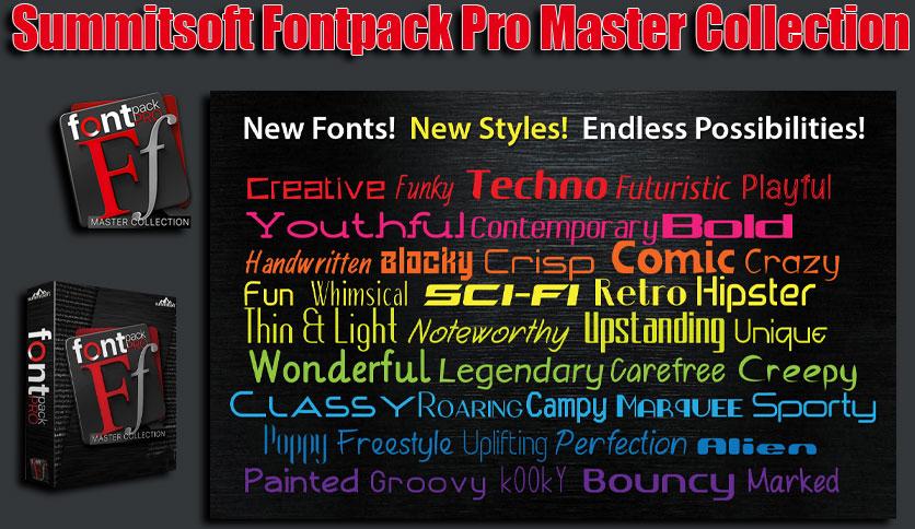 fontpack pro master collection 7640 fonts win mac torrent