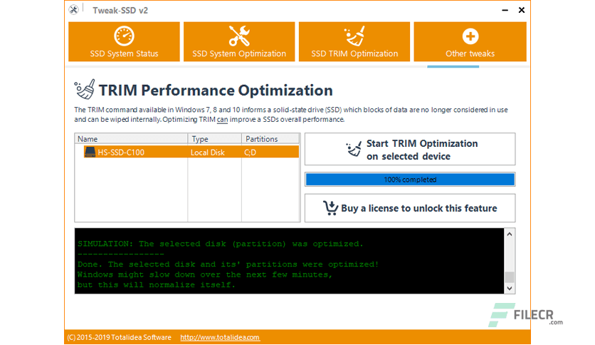 Tweak SSD 2.0.70 Full Version Free Download FileCR
