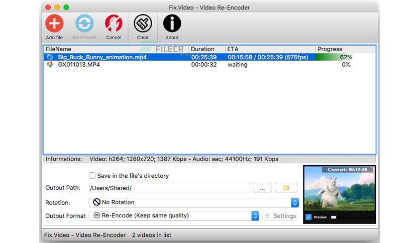 Video Re-Encoder 1.40 Free Download - FileCR