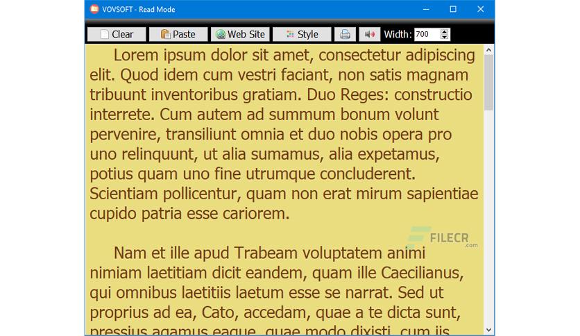 VovSoft Read Mode 2.5
