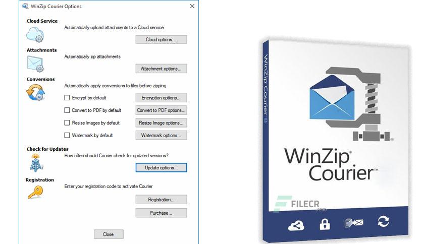winzip courier to download software
