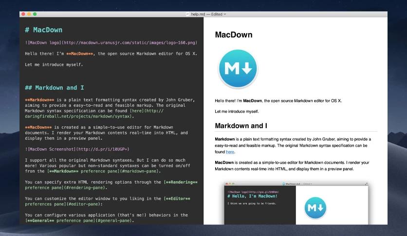 MacDown: The open source Markdown editor for macOS