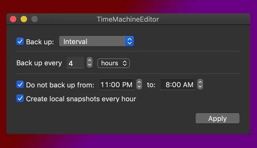 time machine editor