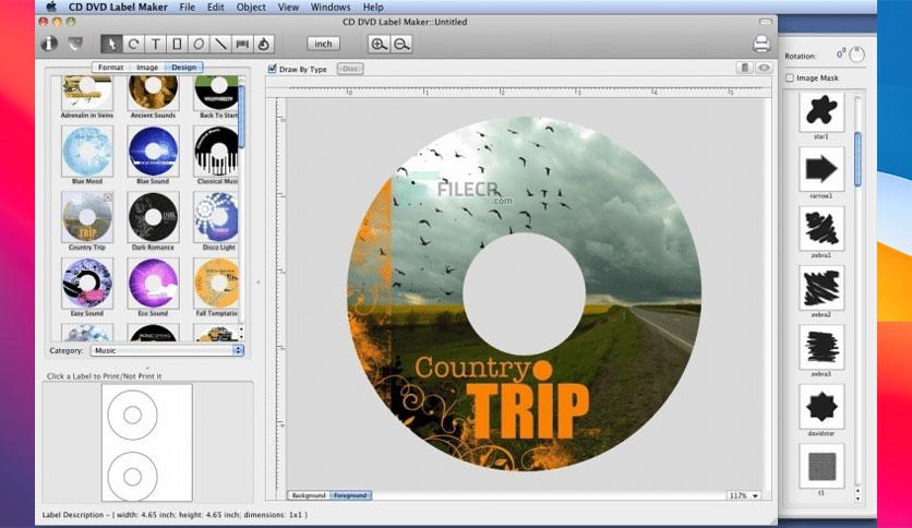 Mac CD DVD Label Maker 2.6.0 for MacOS Download - FileCR