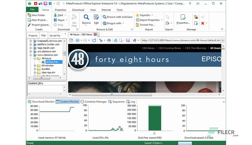 MetaProducts Offline Explorer Enterprise 8.6.0.4988 - FileCR