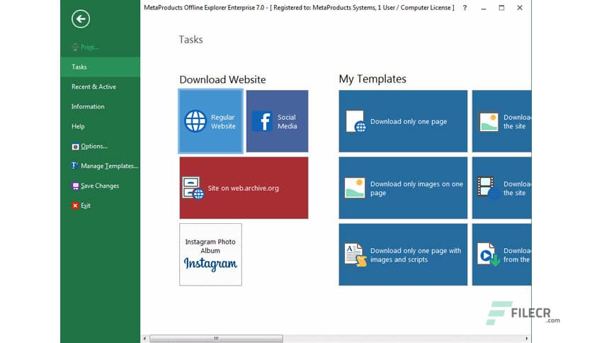 MetaProducts Offline Explorer Enterprise 8.6.0.4988 - FileCR