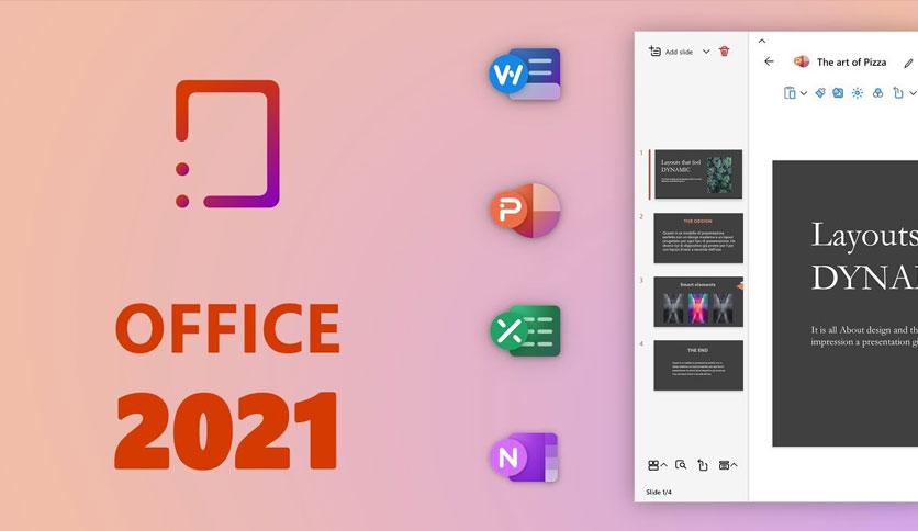 Giao diện Microsoft Office 2021