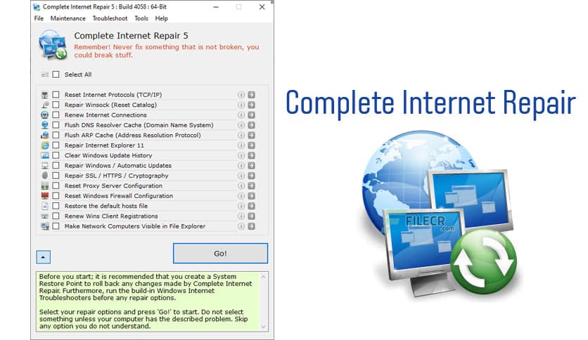Rizonesoft Complete Internet Repair 11.1.3.6508 Free Download - FileCR