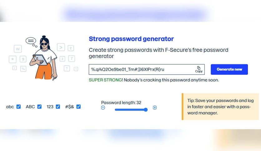 F‑Secure Strong Password Generator Download (Latest 2025) - FileCR