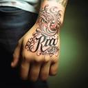 3D Name Tattoo On Hand Designs 24