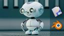 Robot Modeling with Plasticity, Rendering with Blender