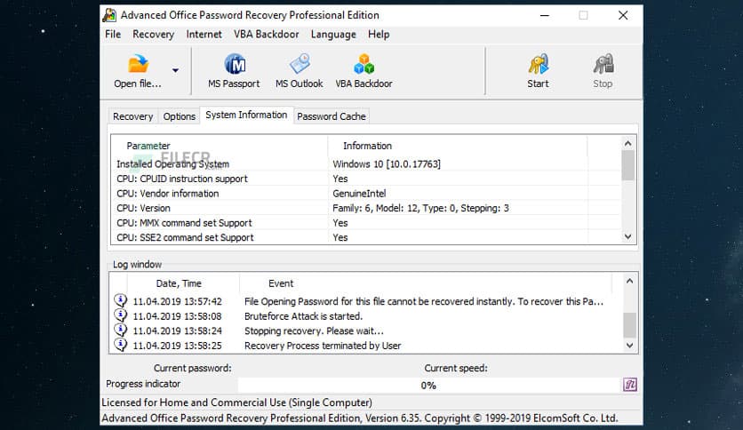 Elcomsoft Advanced Office Password Recovery Forensics 7.20.2665 - FileCR
