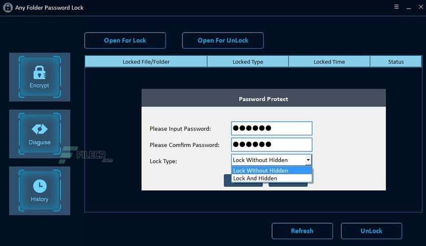 Any Folder Password Lock 10.8.0.0 Free Download - FileCR