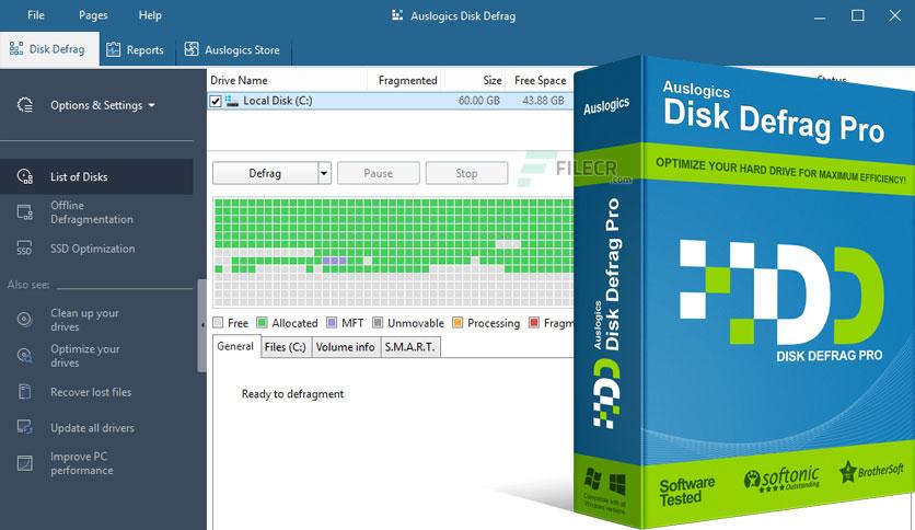 Auslogics Disk Defrag Professional 12.1.0 - FileCR