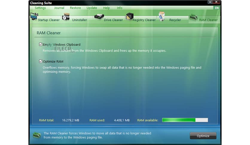 Cleaning Suite Professional 4.021 Free Download - FileCR