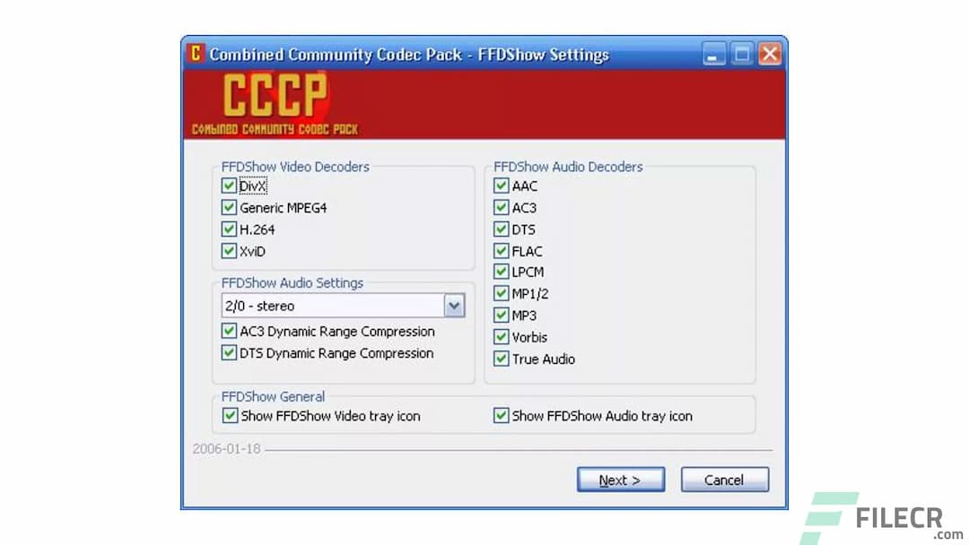 Combined Community Codec Pack (CCCP) 2015-10-18 - FileCR