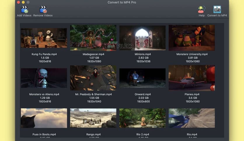 Convert to MP4 PRO 2.0.2 for MacOS Free Download - FileCR