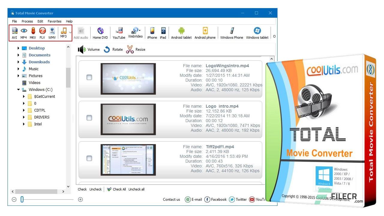 Coolutils Total Movie Converter 4.1.0.72 Free Download - FileCR