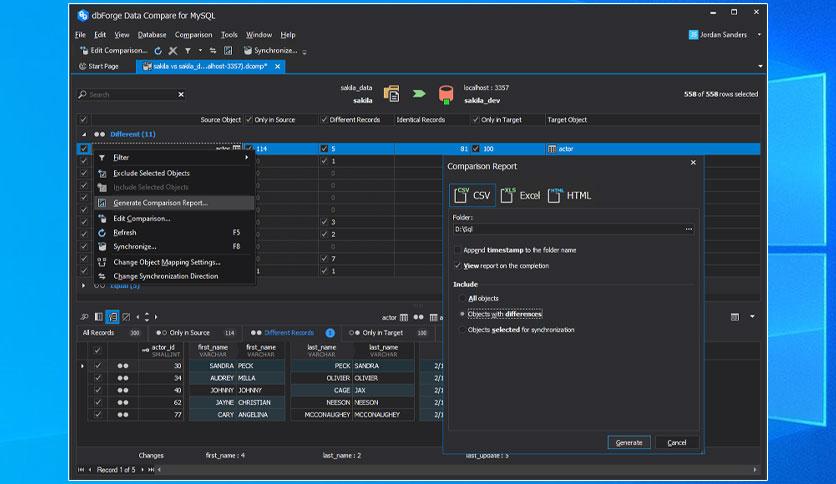 dbForge Data Compare for MySQL Professional 10.0.225 Free Download - FileCR