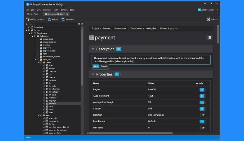 dbForge Documenter for MySQL Professional 10.0.225 Free Download - FileCR