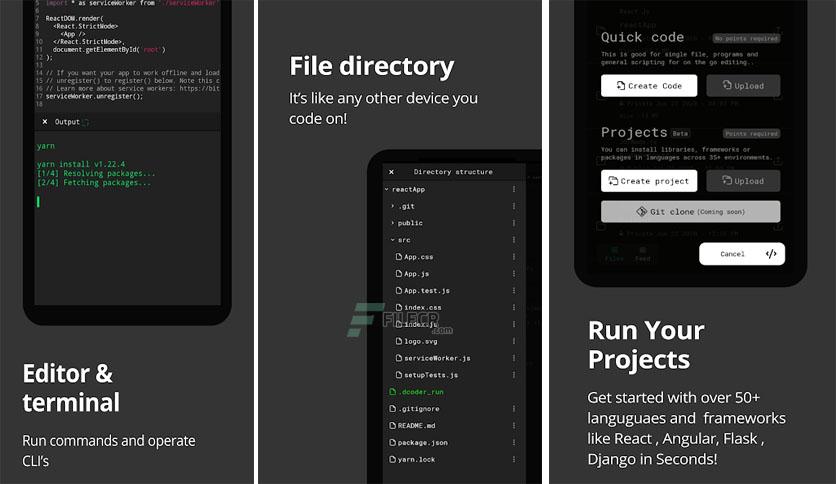 Dcoder, Compiler IDE: Code & Programming on mobile v3.3.3