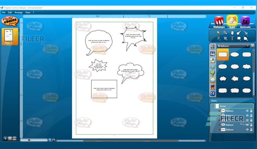 Digital Comic Studio Deluxe 1.0.6.0 Free Download - FileCR