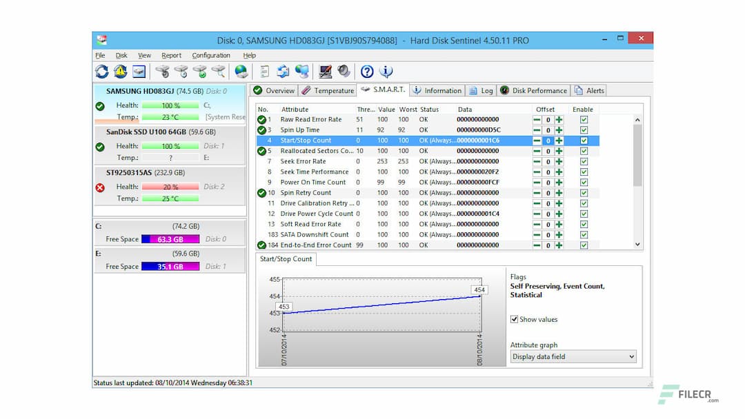Hard Disk Sentinel Pro 6.40 Free Download - FileCR