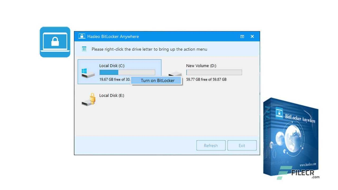 Hasleo BitLocker Anywhere 9.8 Free Download - FileCR