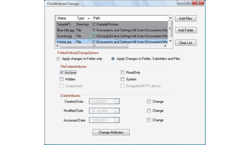 File Attribute Changer 1.2.0.146 Free Download - FileCR