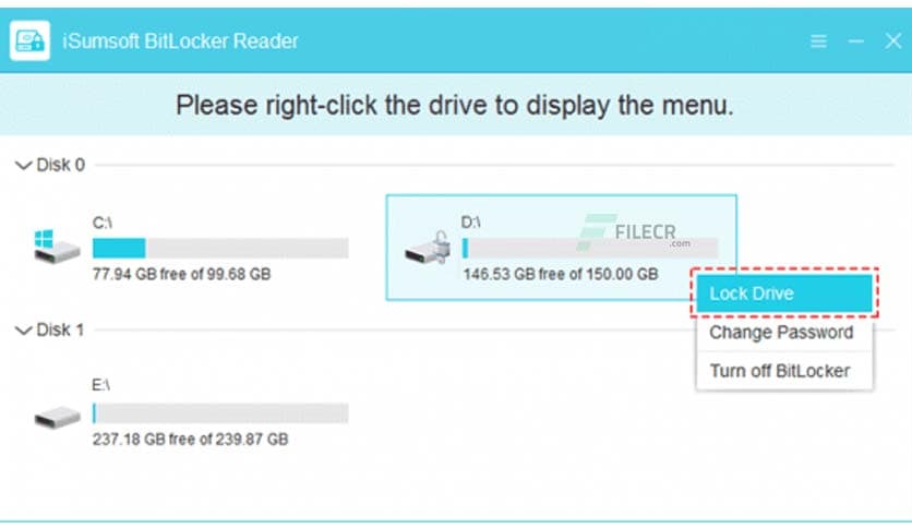 iSumsoft BitLocker Reader 3.2.2.8 Free Download - FileCR