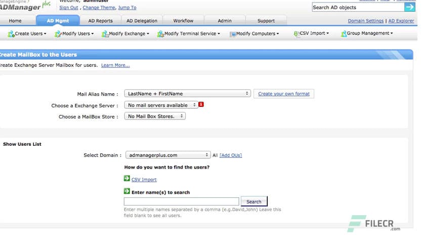 ManageEngine ADManager Plus 7.0.0 Build 7062 Professional - FileCR