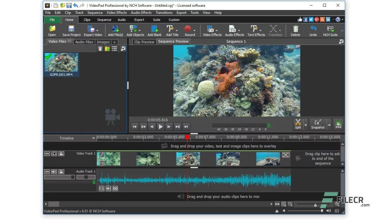 NCH VideoPad Pro 17.51 Free Download - FileCR