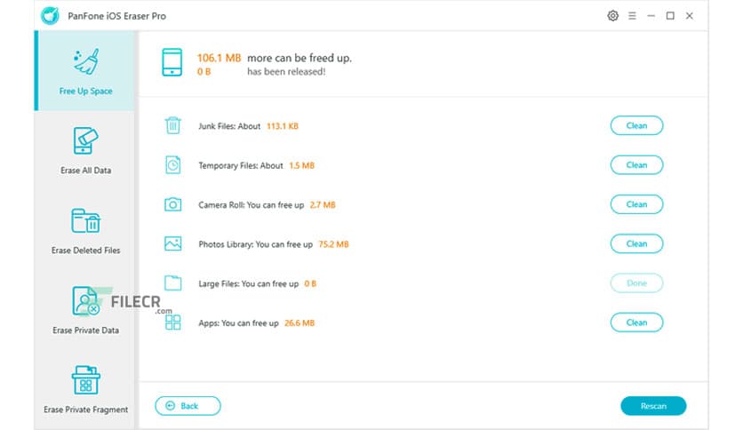 PanFone iOS Eraser Pro 1.3.3 Free Download - FileCR