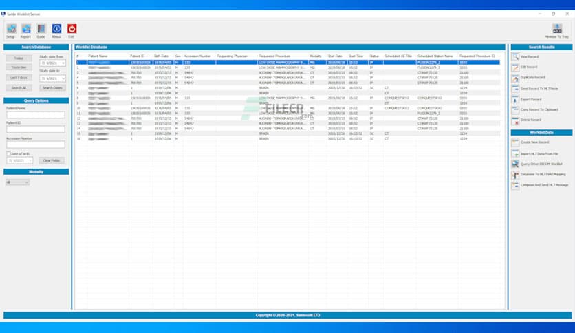 Sante DICOM Worklist Server 2.5 Free Download - FileCR