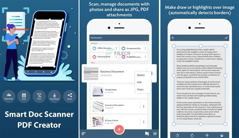Smart Doc Scanner – PDF Creator 1.5 Free Download - FileCR