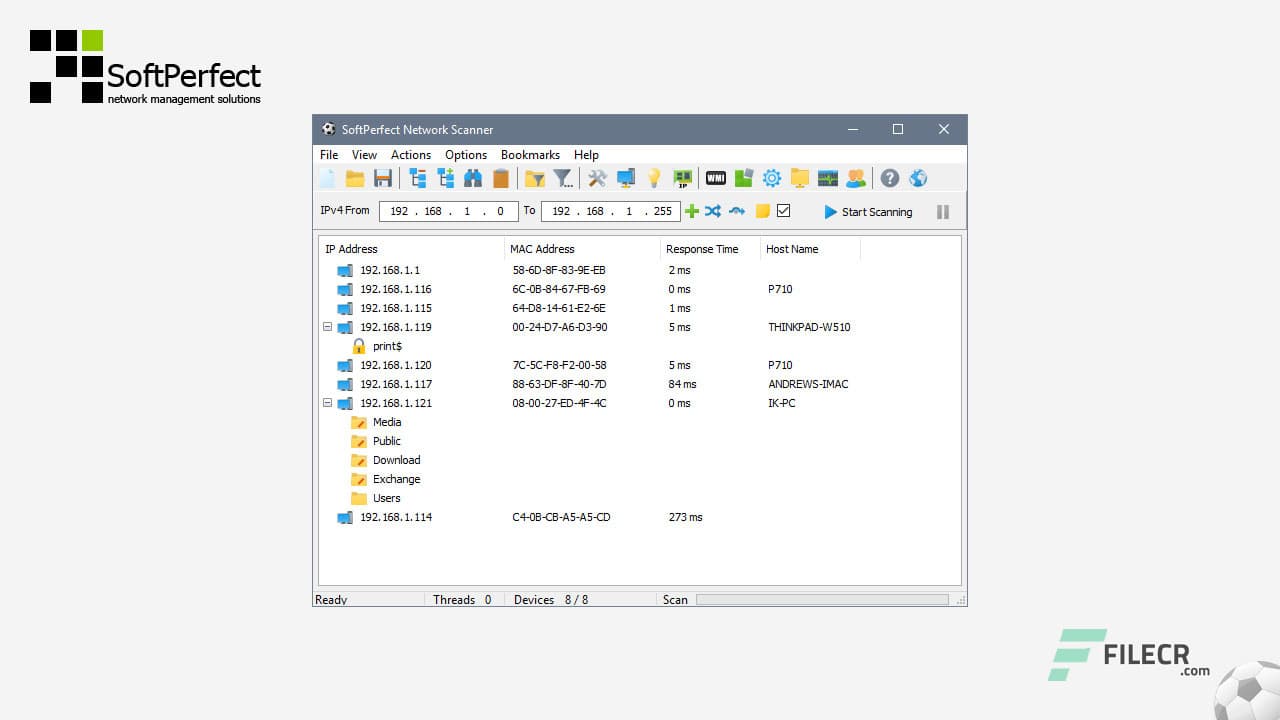 SoftPerfect Network Scanner 26.3 Free Download - FileCR