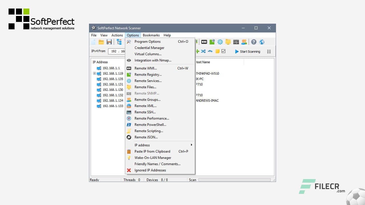 SoftPerfect Network Scanner 26.3 Free Download - FileCR