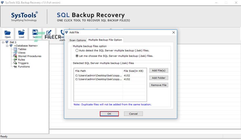SysTools SQL Backup Recovery 11.6 - FileCR