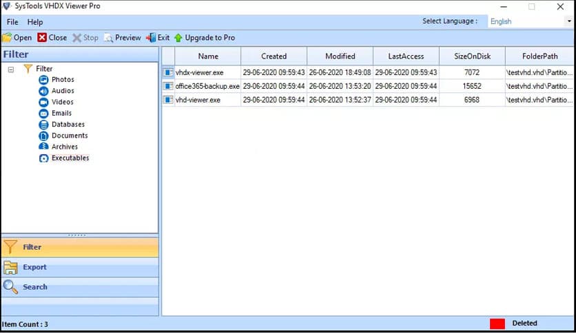 SysTools VHDX Viewer Pro 11.0 Free Download - FileCR