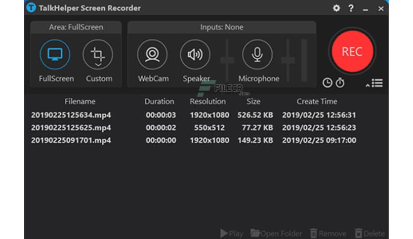 TalkHelper Screen Recorder 2.5.20.81 Free Download - FileCR